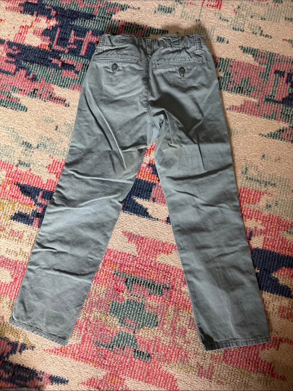 GAP Casual Straight Chinos in Slate Blue-Green